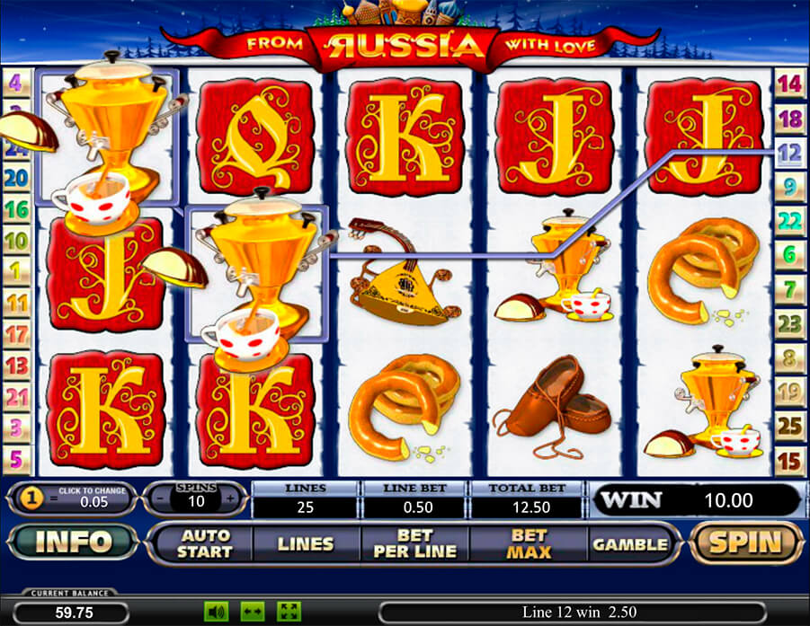 Игровой автомат From Russia With Love от Playtech