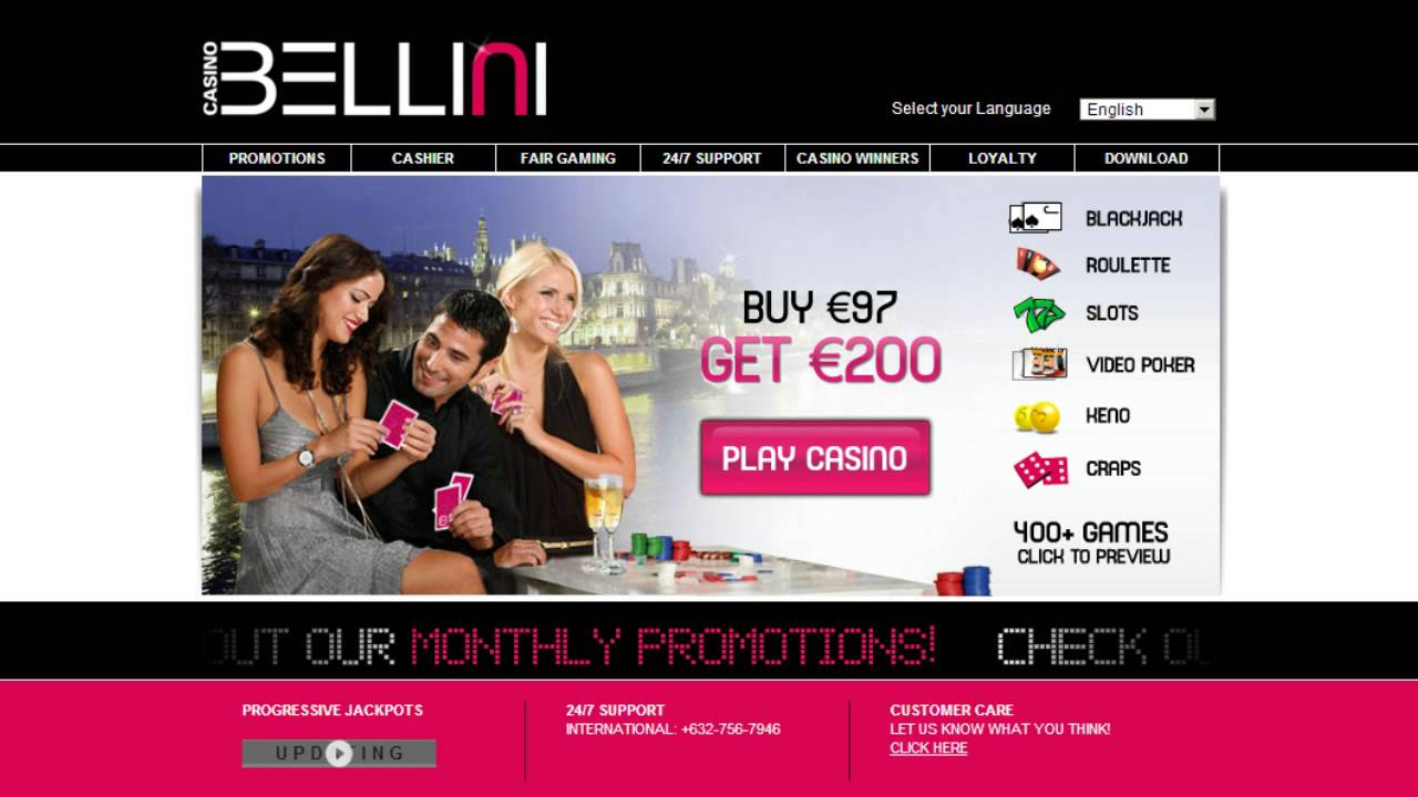 бонусные предложения казино Беллини