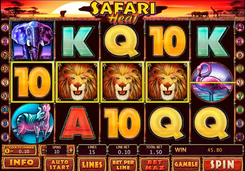 символы игрового автомата Жаркое Сафари