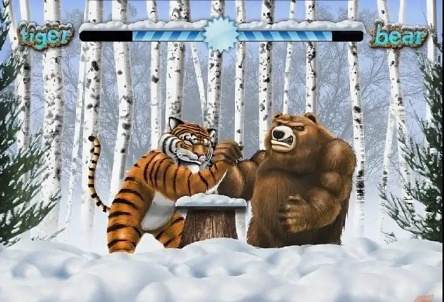 призовой раунд игрового автомата Тигр против Медведя