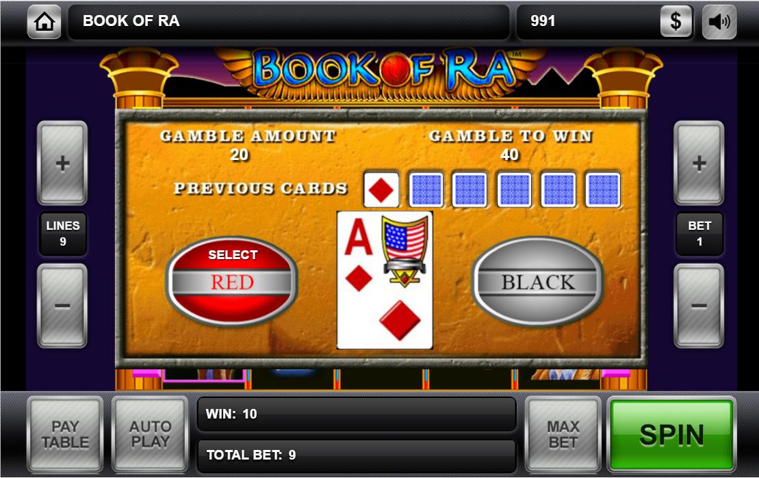 бонусная игра автомата Book of Ra