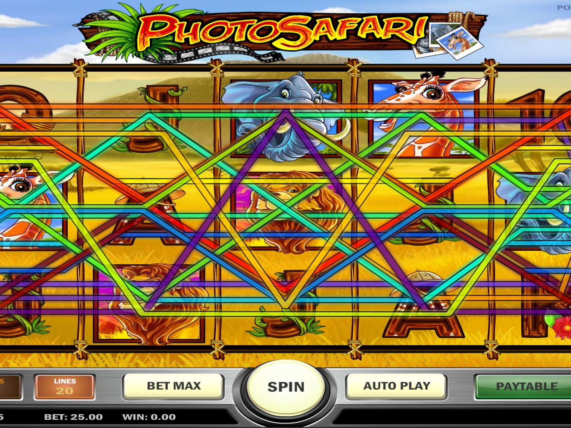 линии ставок слота Фото Сафари