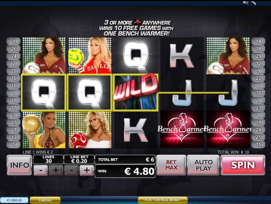 Бесплатные фриспины в слоте Benchwarmer Football girls