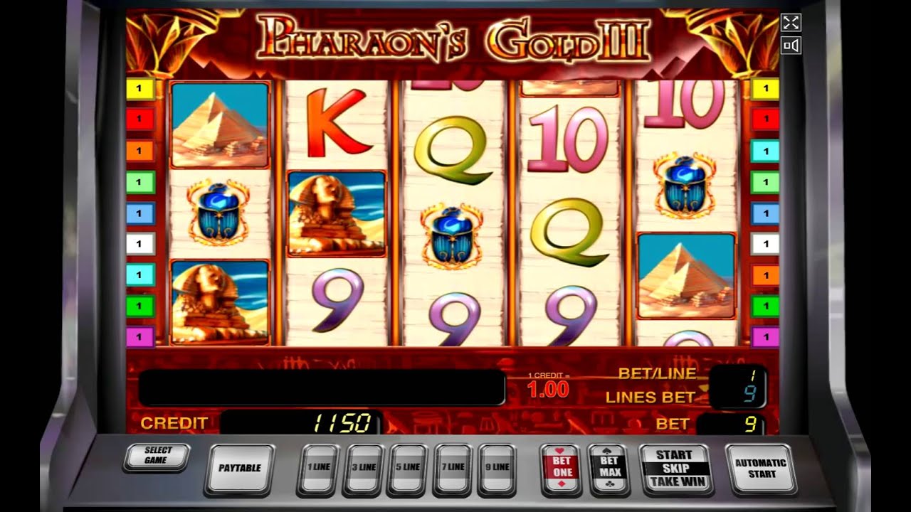 линии выплат слота Золото Фараона 3