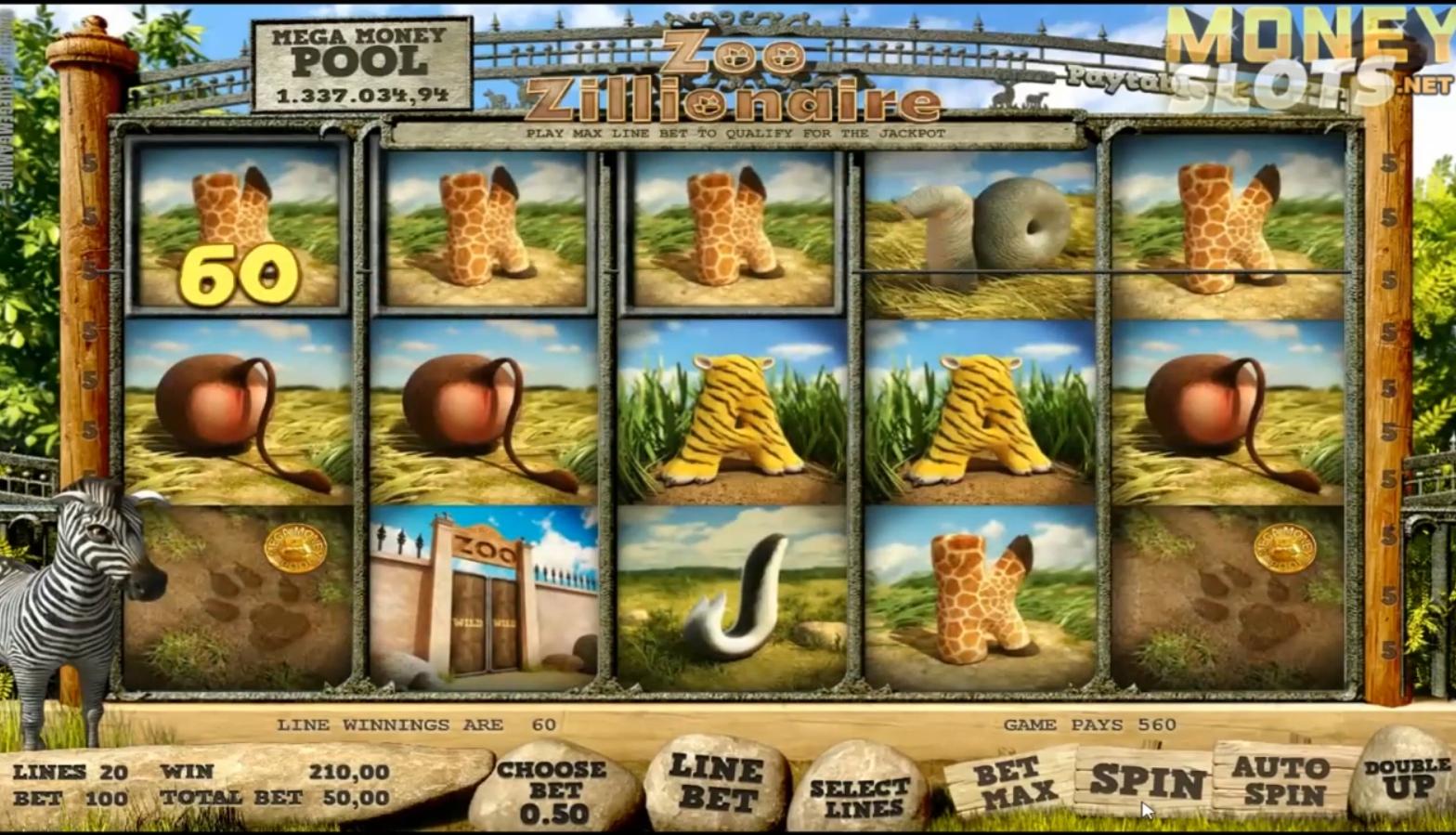 Игровой автомат Zoo Zillionaire (Зоопарк мультимиллионер)