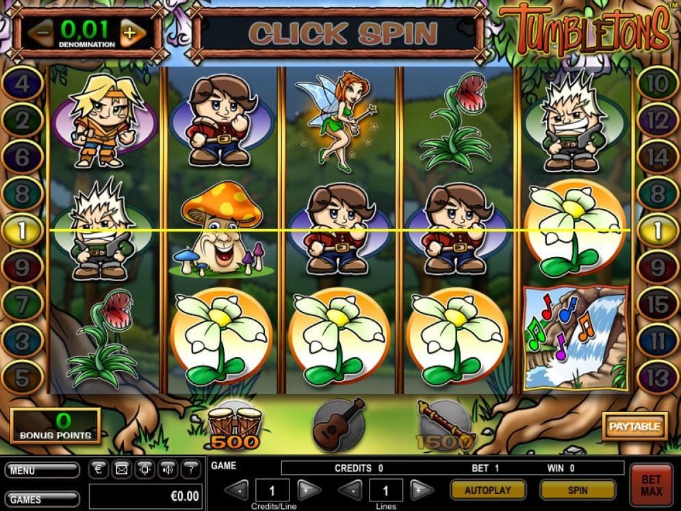 символы автомата Tumbletons