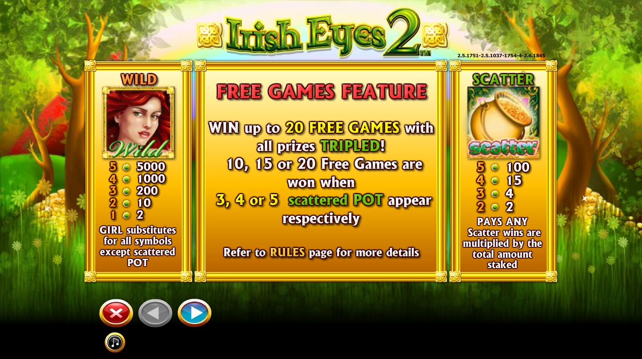 бесплатные фриспины слота Ирландские глаза 2