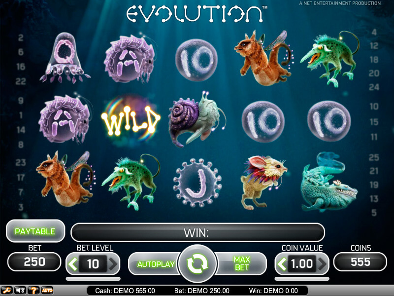 тематика слота Эволюция