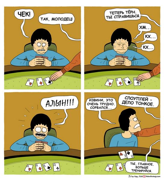 Процесс игры при ситуации слоуплей