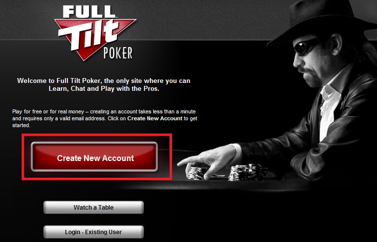 дизайн сайта покер-рума Full Tilt