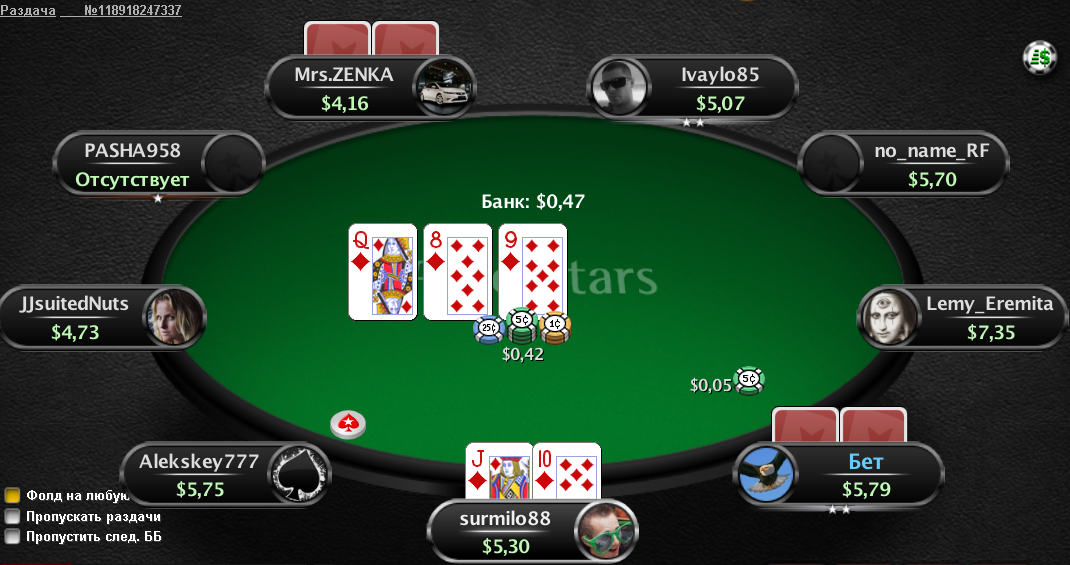 флеш рояль в покере