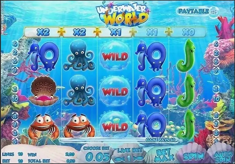 Бонусные множители игрового автомата Underwater World