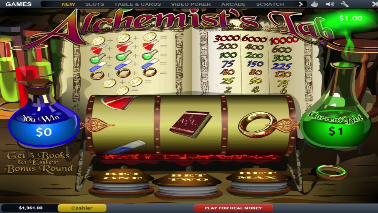 таблица выплат в видеослоте Лаборатория Алхимика