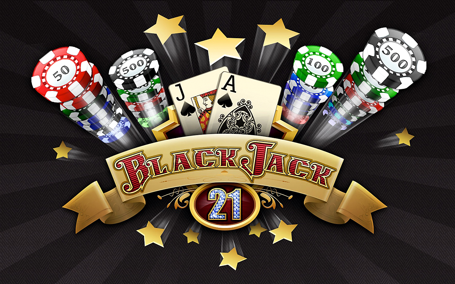 Блэкджек стол с картами Афиша Black Jack с картами и фишками